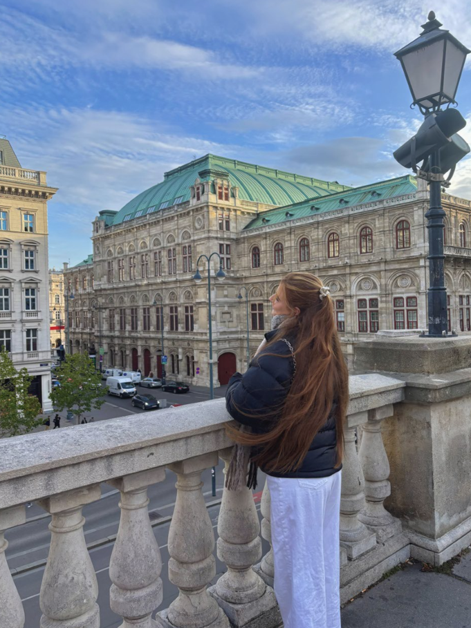 Outside the Vienna State Opera building