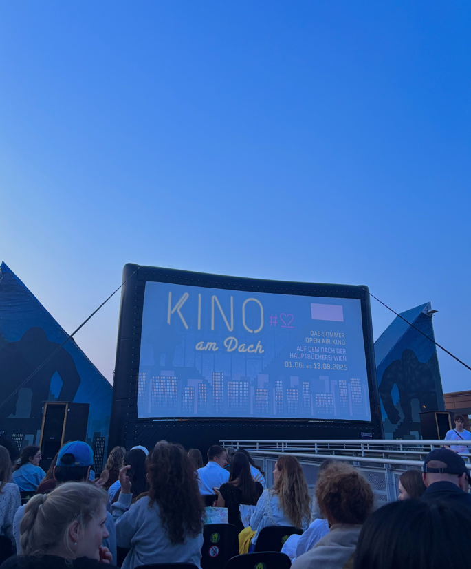 Watching Before Sunrise, a film set in Vienna, on the rooftop of a metro station